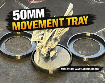 50 mm bewegingsvak | Lade met 3 sleuven | Miniatuur Wargaming op tafel
