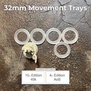 32mm Movement Tray | 3 - 10 Slot Tray | Tabletop Miniature Wargaming