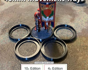 40mm Movement Tray | 5 - 10 Slot Tray | Tabletop Miniature Wargaming