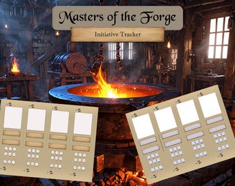 Masters of the Forge: Initiative Tracker | DM and Player Accessory | Instant PDF Fillable Download/Print | Dungeons & Dragons 5e