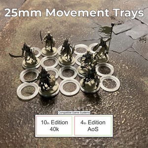 Verplaatsingsvak 25 mm | Lade met 5 - 20 sleuven | Miniatuur Wargaming op tafel afbeelding 1