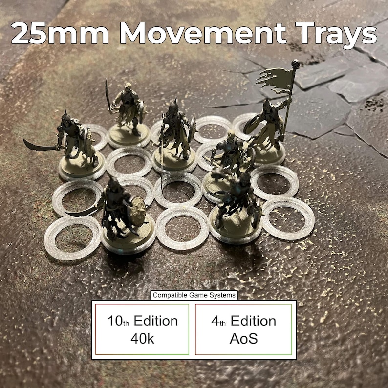 Verplaatsingsvak 25 mm | Lade met 5 - 20 sleuven | Miniatuur Wargaming op tafel afbeelding 1