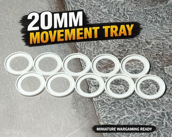 20mm Movement Tray | 10 - 25 Slot Tray | Tabletop Miniature Wargaming