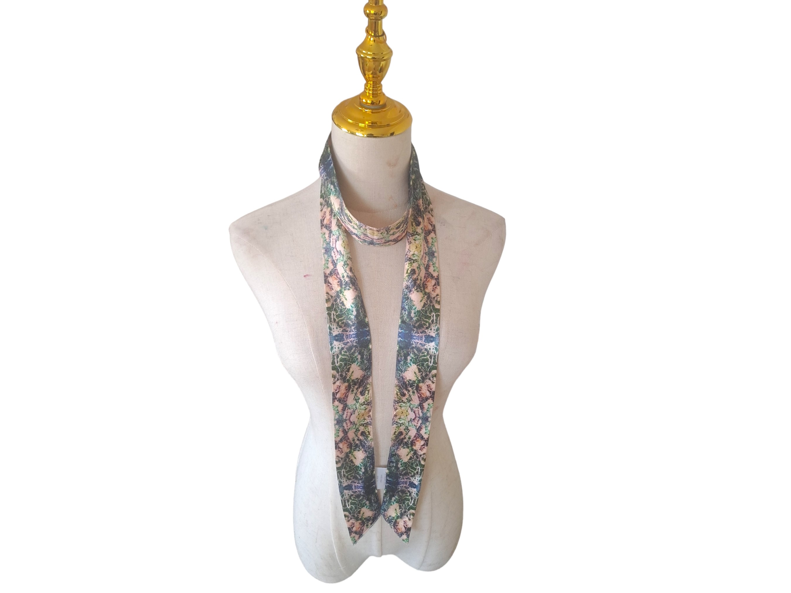 A Short Skinny Neck Scarf or Tie, Gift for Her, Ladies Tie