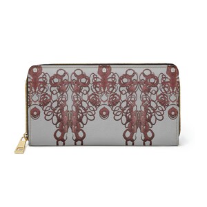 Cartera con cremallera - Encaje bronce y gris, cartera pequeña, cartera mediana, cartera hecha a mano, bolso de mano boho, cartera de mano, cartera de tela.