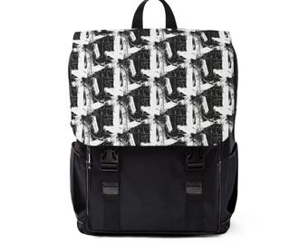 Loungefly Black & White Punisher Skull Backpack/Crossbody Punisher Backpack Marvel Black And White All Over Skull  main image 4