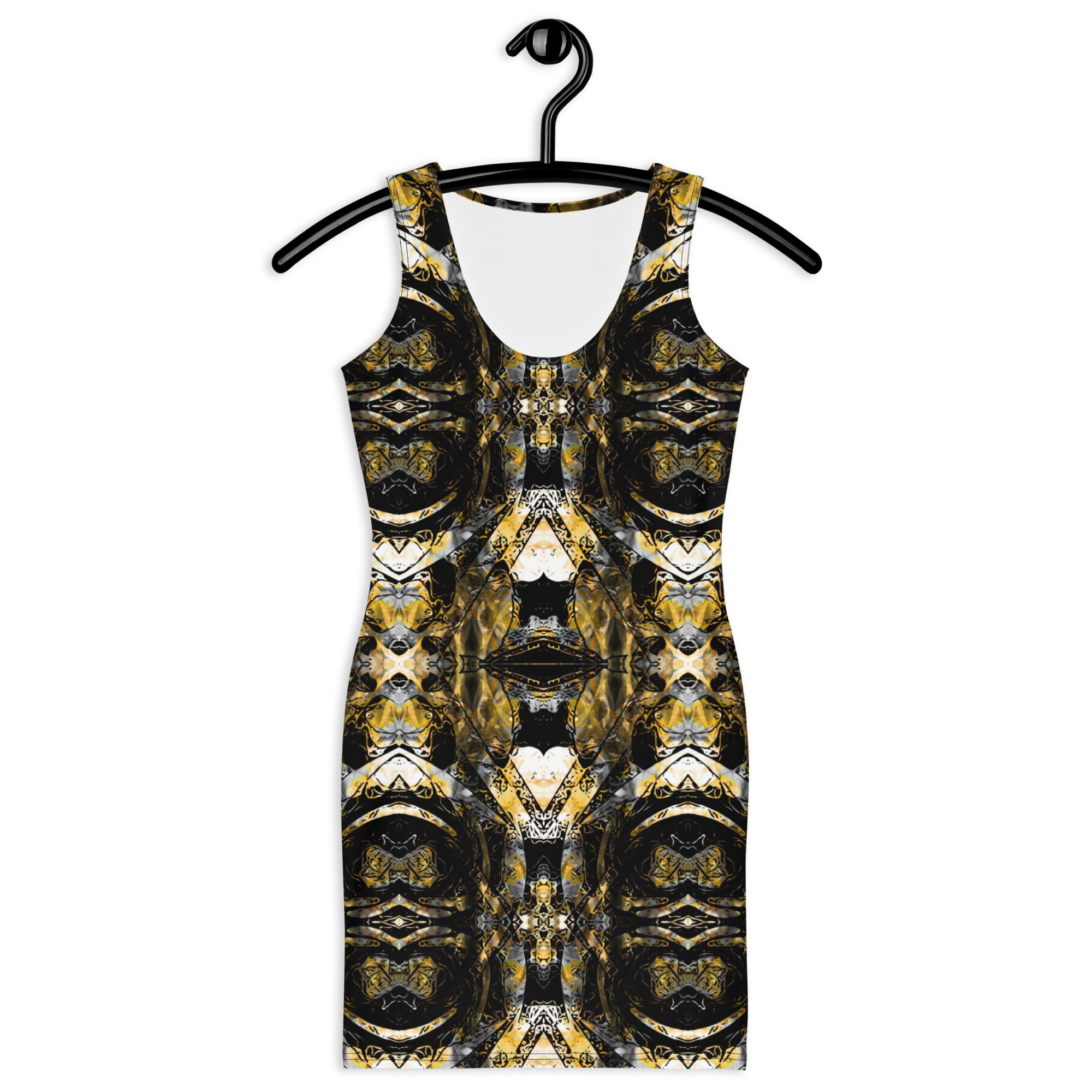 Black and Gold Bodycon Dress: Sleeveless Evening Party Gown - Etsy Black and Gold Bodycon Dress: Sleeveless Evening Party Gown - Etsy