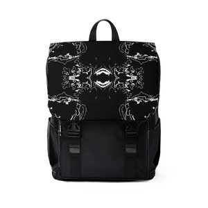 Abstract Oxford Canvas Backpack: Laptop Travel Daypack
