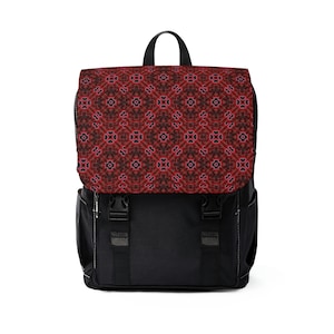 Unisex Oxford Canvas Backpack: Laptop Compartment, Front Flap Design