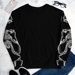 Sweatshirt Print cool gothic styled jumper Grunge Clothing Streetwear Goth Outfit Gothic Pullover Edgy Alternative Jumper E-Girl Sweater