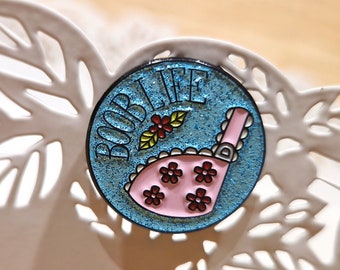 Breastfeeding pin badge. Nursing accessory. Boob life! Enamel pin. Breadfeeding accessory.