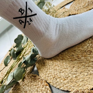 Abi Socken/personalisierte Socken/Abschluss/Tennissocken mit Name/Abi 2024/Geschenk Bild 3