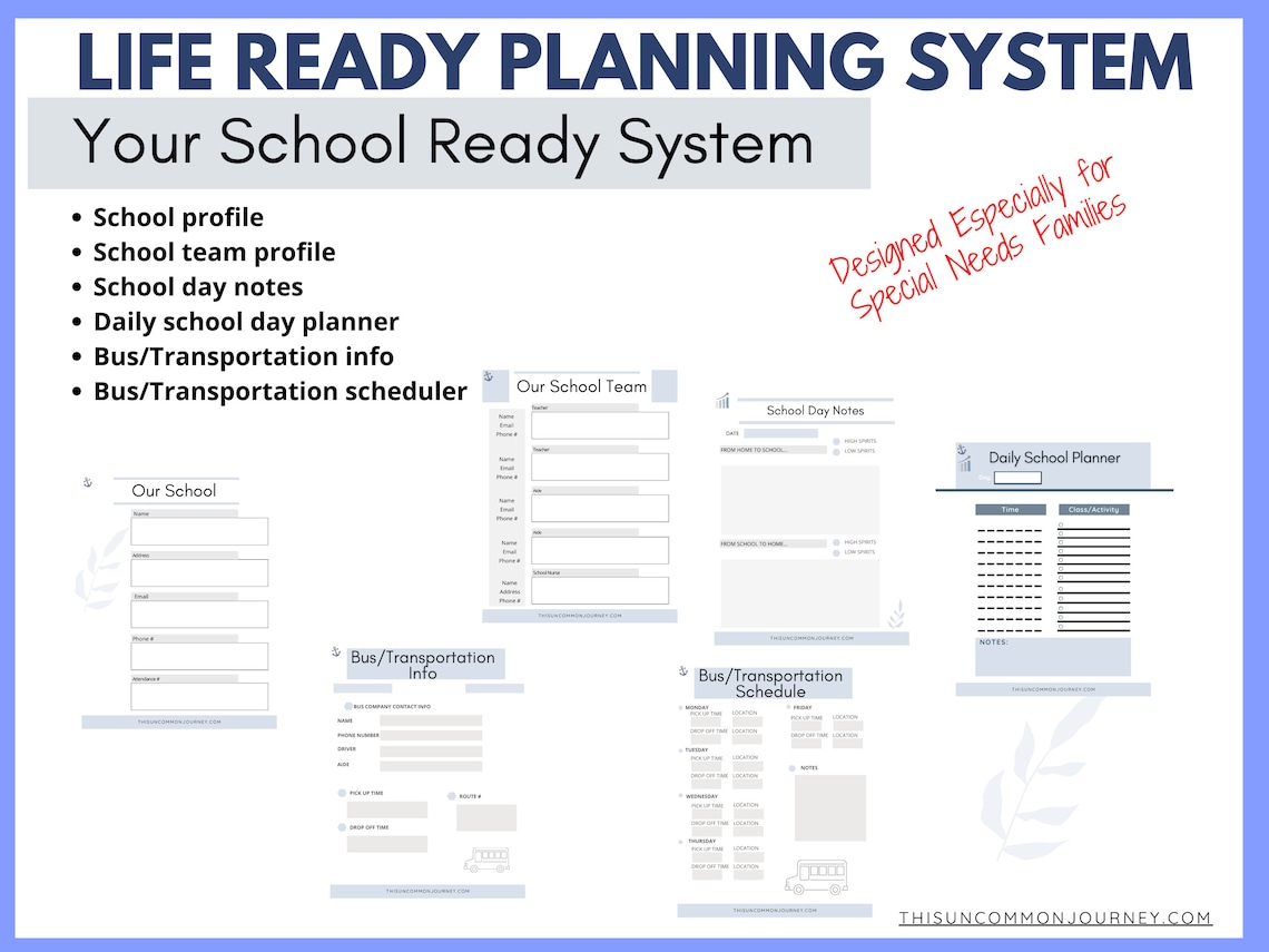 Planner EXCLUSIVELY for Special Needs Families Life Ready Etsy