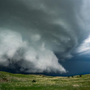 Storm Wall Art - Nebraskan Storm Rolls over the Prairie - Weather, Sky, Print, Artwork, Photo