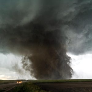 Storm Photo - Dusty Nebraskan Tornado - Weather, Sky, Print, Artwork, Wall Decor