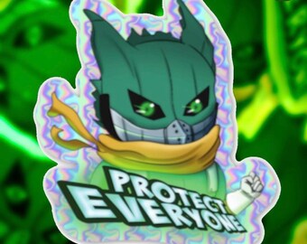 Spot Holo Hero Protect Everyone Fan Art Sticker