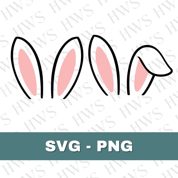 Bunny ears svg Easter Bunny svg Easter svg Bunny Svg Rabbit ears svg Easter crafts Easter basket Png cricut silhouette cameo