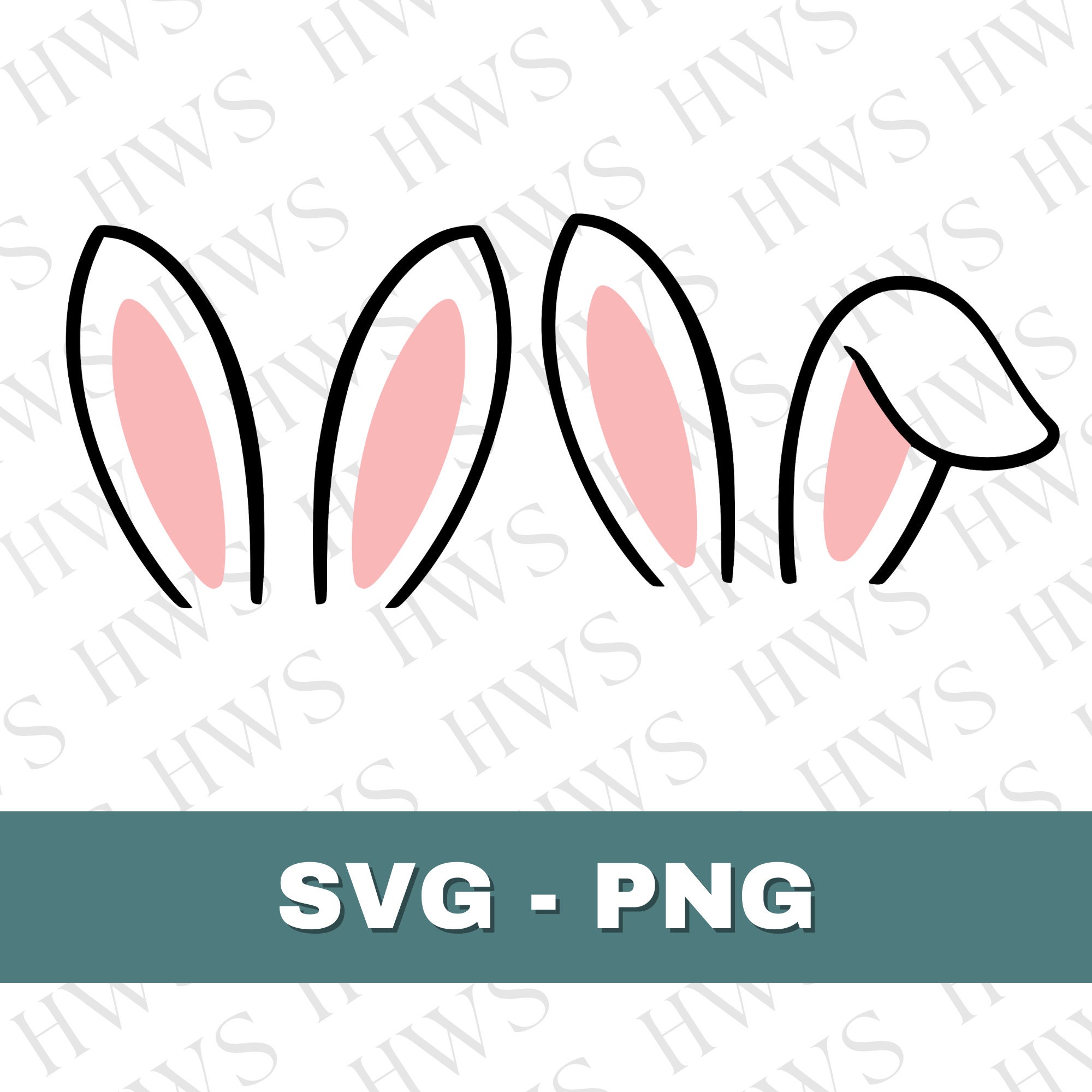 Bunny Ears Svg Easter Bunny Svg Easter Svg Bunny Svg Rabbit Ears Svg Easter  Crafts Easter Basket Png Cricut Silhouette Cameo 