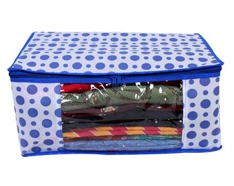 Big Saree Garments Cover Cloths Organizers Shirts Jeans Bags Wardrobe Storage Case Travel Gift Set Pack Zip Lock