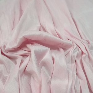 Baby Pink Dupioni Fabric: Faux Silk Gown & Bridal Dress Fabric