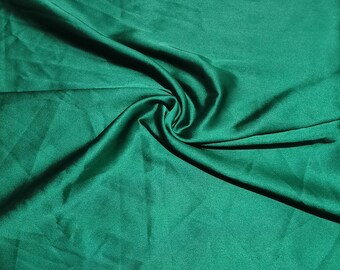 Tejido de satén charmeuse verde esmeralda oscuro: poliéster para vestidos de novia