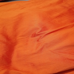 Orange Taffeta Fabric, Plain Taffeta Silk Fabric, Gown Fabric, Orange Color Polyester Taffeta Fabric For Bridal Dresses By The Yards