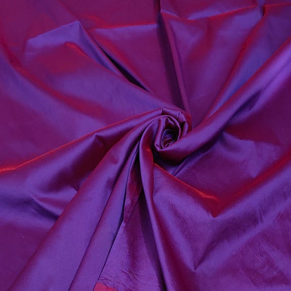 Lila zweifarbiger Polyester Taft Stoff: 134 cm breiter
