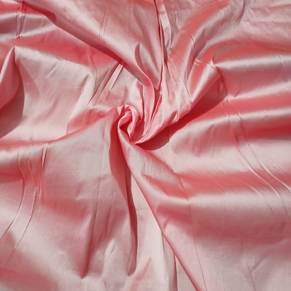 Rose Pink Taffeta Fabric Plain Taffeta Silk Fabric Gown Etsy