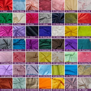 49 Farben Rohseide Dupionseide Stoff, Handloom Dupionseide Stoff, Vorhang Dupionis Stoff, Faux Dupionseide Stoff für Kleider durch die Yards