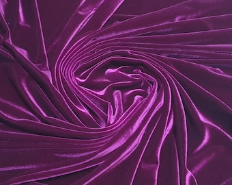 Purple Velvet Fabric: Polyester Gown & Dress Material