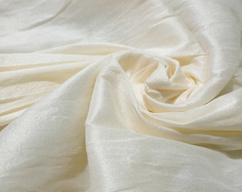 Tecido Dupioni Marfim, Tecido de Seda Dupioni Ivory, Tecido Dupioni para Cortinas, Tecido para Vestidos de Noiva por Metros