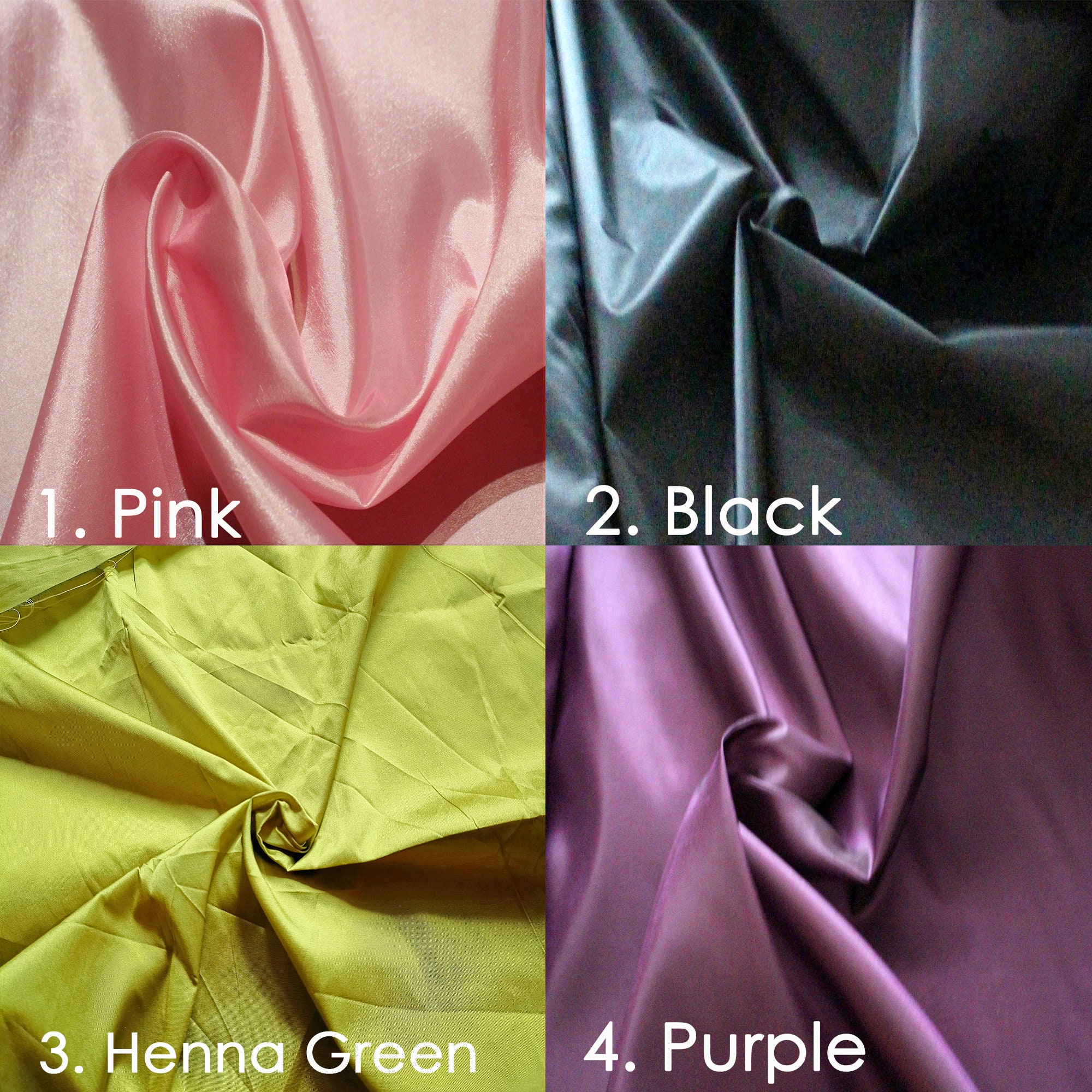 20 Colors Taffeta Fabric Plain Taffeta Fabric Taffeta Silk Etsy