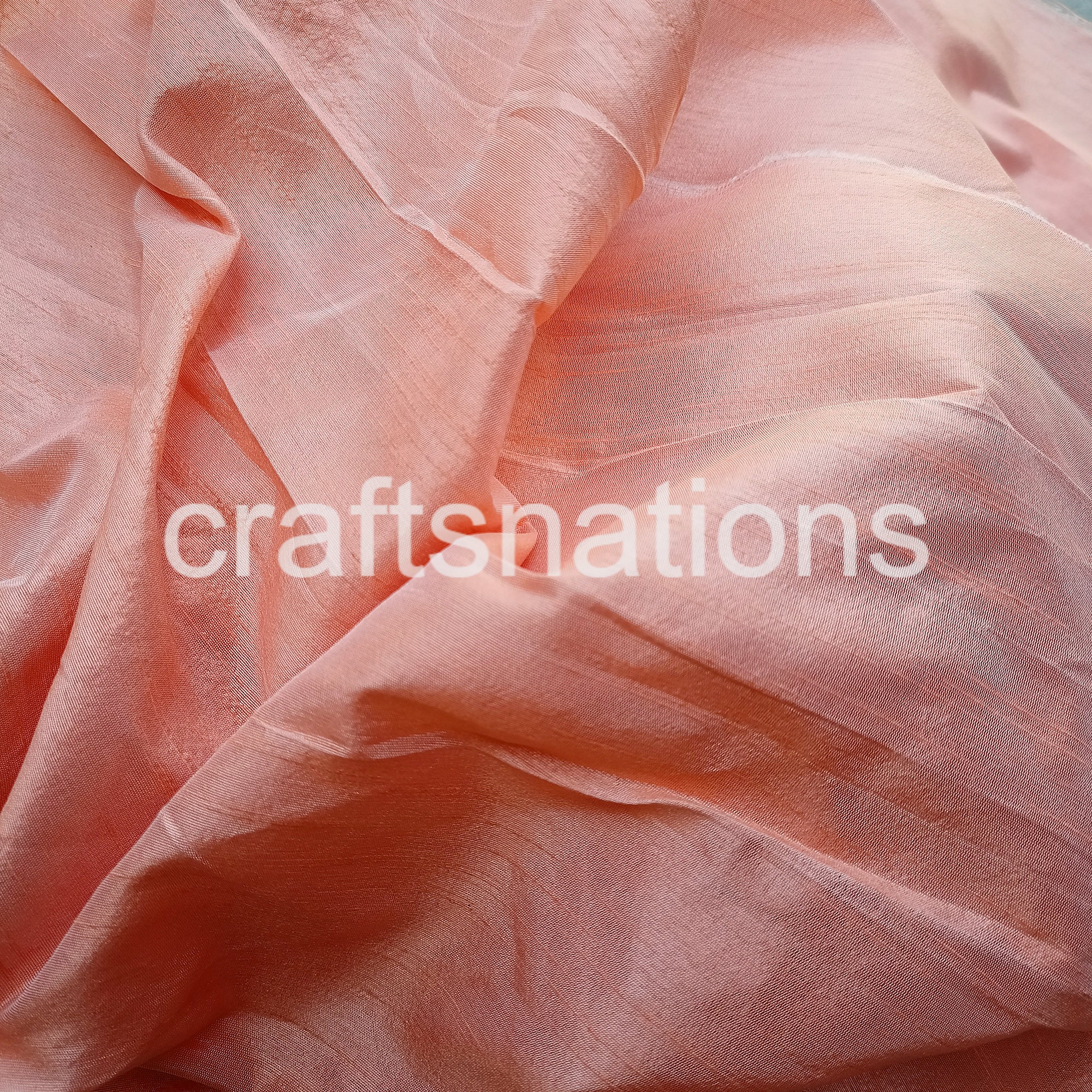 Peach Whip Dupioni Silk Fabric main image 0