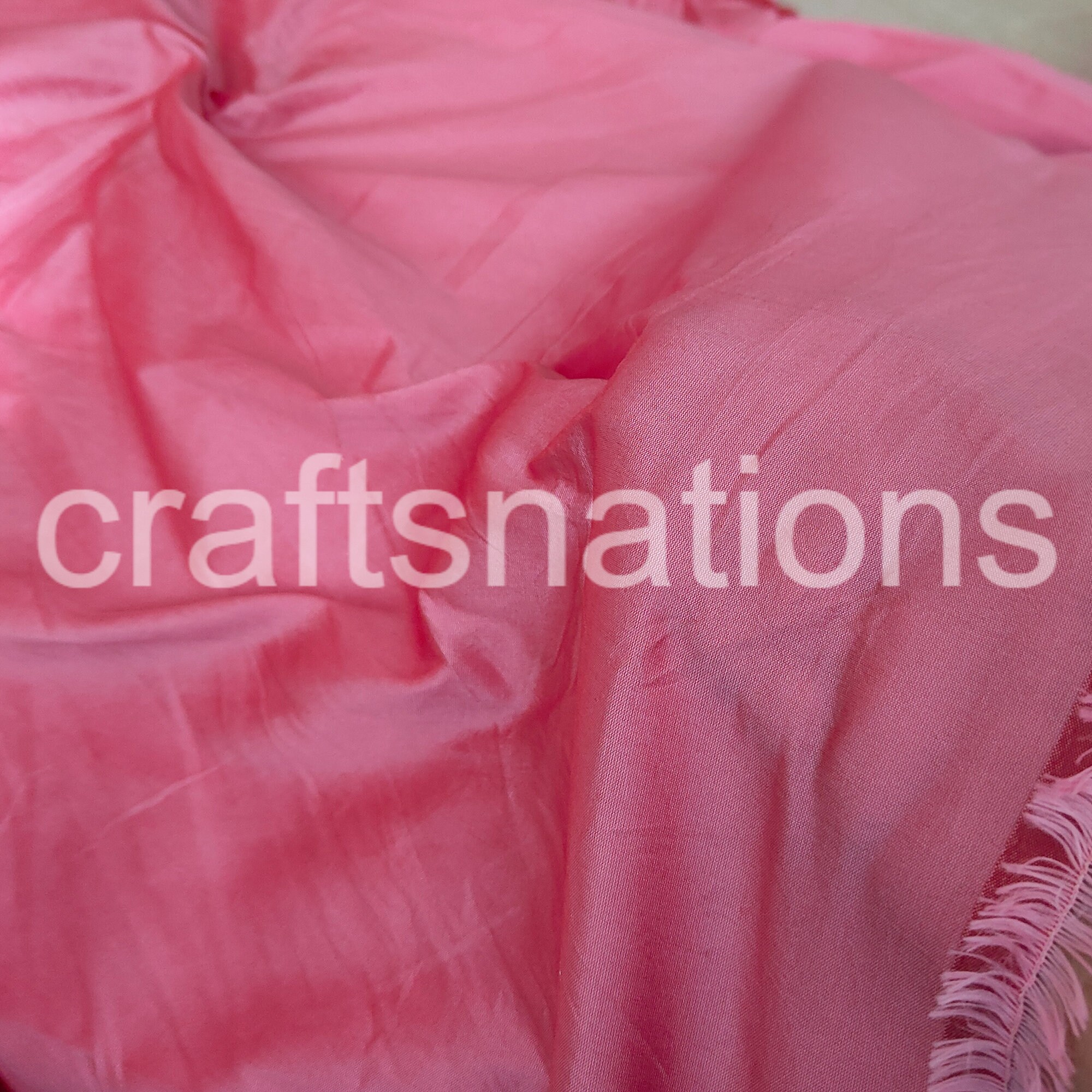 Pink Taffeta Fabric, Taffeta Silk Fabric, Gown Fabric, Pink Gajri Color ...
