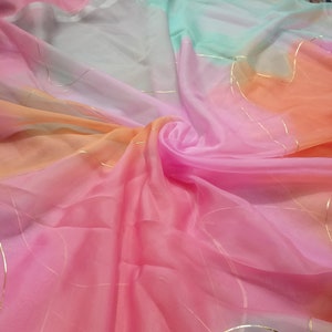 Multi Color Organza Fabric, Sheer Organza Fabric, Premium Quality Organza Fabric For Party Wedding Decoration, Organza Fabric Sold by Yards