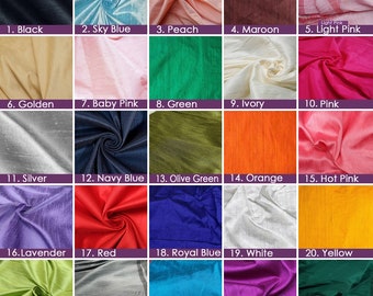 30 Colors Dupioni Fabric, Faux Dupioni Silk Fabric, Curtain Dupioni Fabric, Dupioni Gown Fabric For Bridal Dresses By The Yards