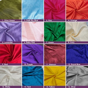 16 Colors Dupioni Silk Fabric, Faux Dupioni Silk Fabric, Gown Fabric, Dupioni Silk Fabric, Dupioni Fabric For Bridal Dresses By The Yards