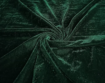 Emerald Green Polyester Velvet Fabric: Bridal Gown Material