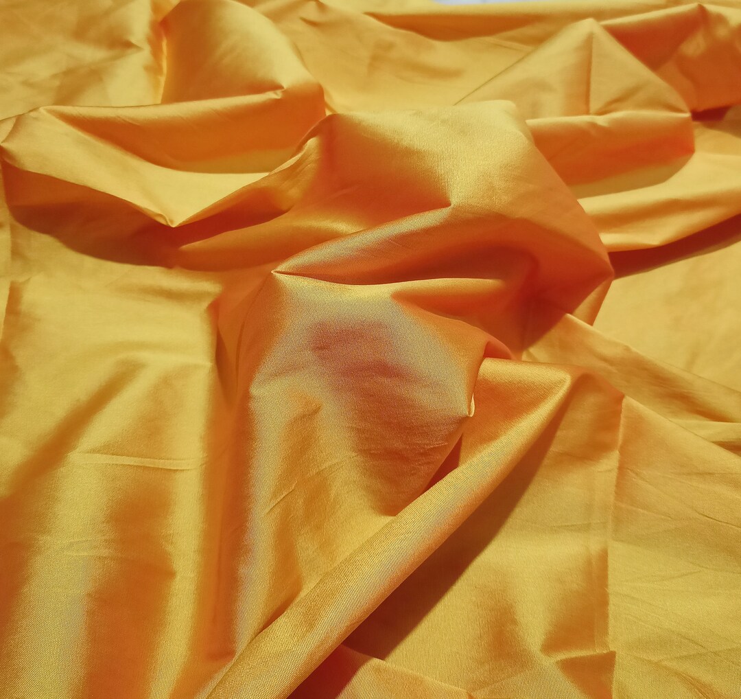 Golden Yellow Taffeta Silk Fabric