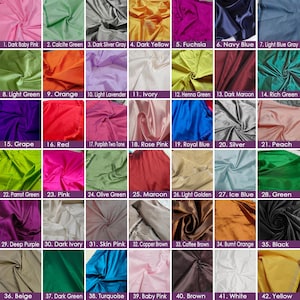 42 Colors Taffeta Fabric, Plain Taffeta Fabric, Taffeta Silk Fabric, Gown Fabric, Polyester Taffeta Fabric For Bridal Dresses By The Yards