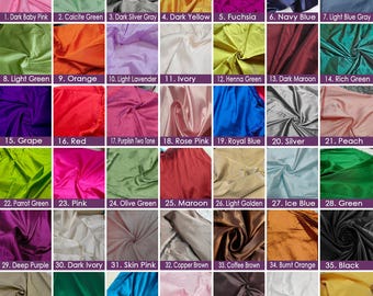 42 Farben Taft Stoff, Schlichter Taft Stoff, Taft Seidenstoff, Kleiderstoff, Polyester Taft Stoff Für Brautkleider Durch Die Yards