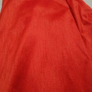 Orange Faux Silk Dupioni Fabric: Bridal Gown & Curtain Material