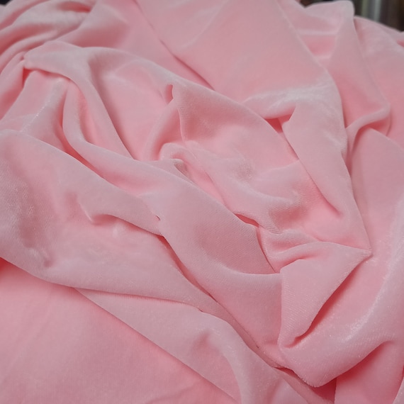 Baby Pink Velvet Fabric: Polyester Silk Style, Bridal Gown Material