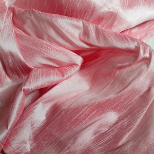 Pink Dupioni Silk Fabric, Faux Dupioni Silk Fabric, Curtain Dupioni Fabric, Pink Dupioni Gown Fabric For Bridal Dresses By The Yards