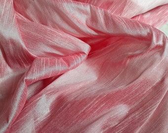 Tecido de seda Dupioni rosa claro, tecido de seda Dupioni falso, tecido de cortina Dupioni, tecido de vestido Dupioni rosa para vestidos de noiva por metro