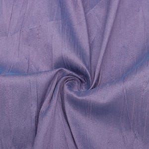 Tela de seda sintética dupioni de color violeta claro: tela para vestido de novia cortada a medida