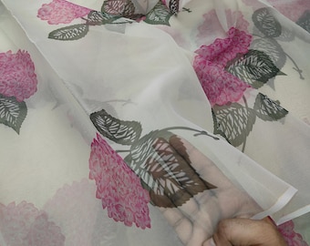 Floral Print Organza Fabric, Wedding Party Decoration