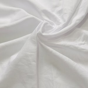 Cotton Fabric Pure White Cotton Fabric, Cotton Solid White Fabric Not Stretchable, Natural Cotton Fabric By The Yards