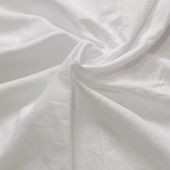 Cotton Fabric Pure White Cotton Fabric, Cotton Solid White Fabric Not  Stretchable, Natural Cotton Fabric by the Yards 