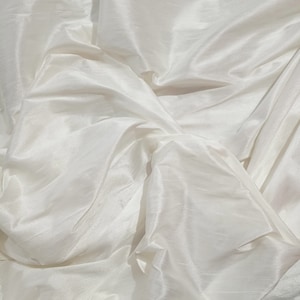 White Dupioni Fabric, White Faux Dupioni Silk Fabric, Curtain Dupioni Fabric, Gown Fabric For Bridal Dresses By The Yards